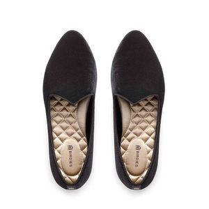 Birdies Heron Loafer in Black Velvet - Size 11